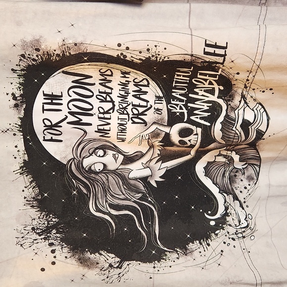 HALLOWEEN, Goth, Tim Burton, Corpes Bride, Cowl Neck Long Sleeve Shirt Sz L - Picture 5 of 12